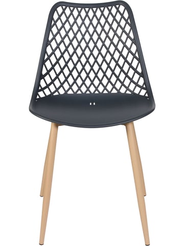 Ethnical Life 2-delige set: stoelen "Malaga" antraciet - (B)48 x (H)83 x (D)52 cm