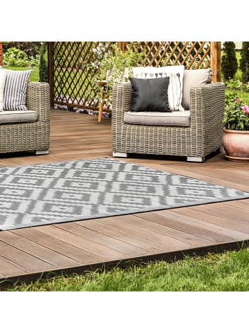 THE HOME DECO FACTORY Indoor-/ Outdoor-Teppich in Grau/ Creme - (L)180 x (B)120 cm