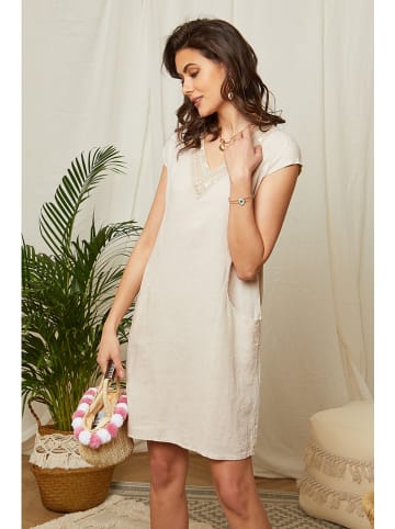 Lin Passion Leinen-Kleid in Beige
