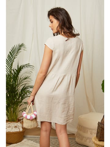 Lin Passion Leinen-Kleid in Beige