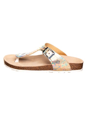 billowy Zehentrenner in Gold/ Rosa
