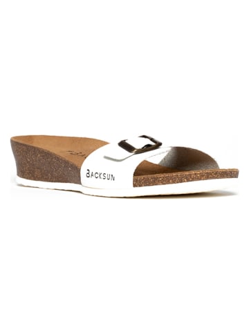 BACKSUN Sleehakslippers wit