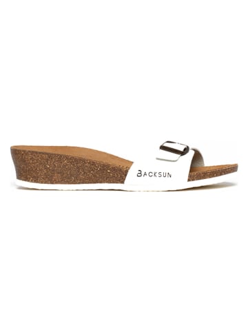 BACKSUN Sleehakslippers wit