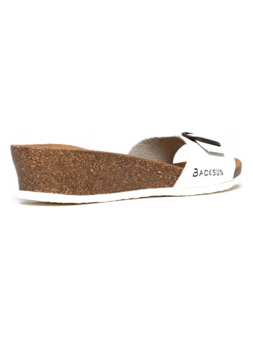 BACKSUN Sleehakslippers wit