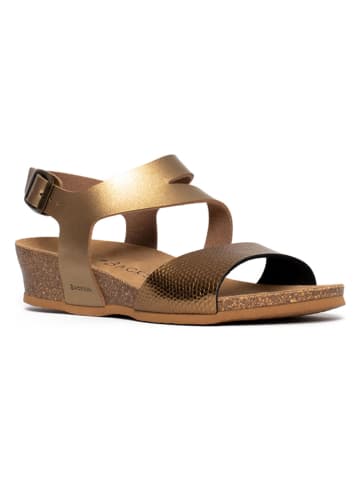 BACKSUN Keilsandaletten "Lamezia" in Gold