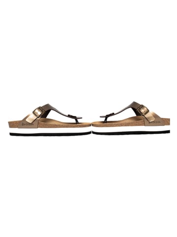 BACKSUN Teenslippers "Alghero" goudkleurig