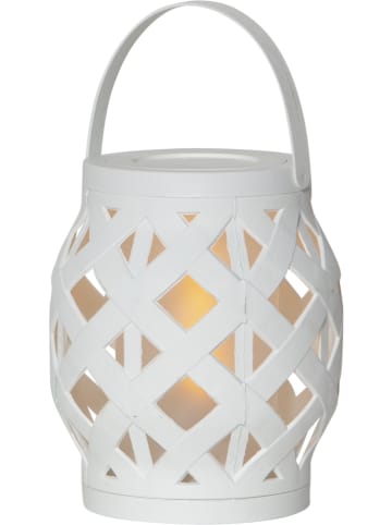 STAR Trading LED-Laterne "Flame Lantern" in Weiß - (H)16 cm