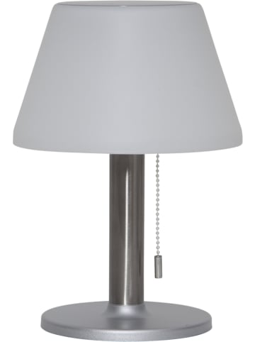 STAR Trading Solarna lampa LED "Felix" w kolorze biało-srebrnym - wys. 28 cm