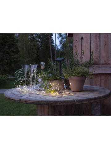 STAR Trading Ledsolarlichtketting "DewDrop" zwart - (L)19 m