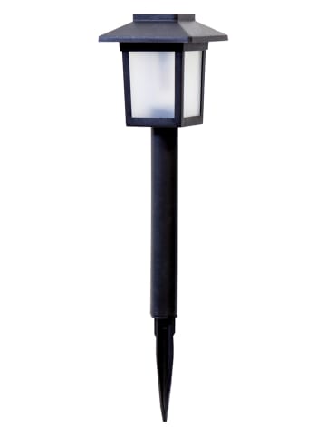 STAR Trading 2-delige set: ledsolartuinstekers "Flame Mini" zwart - (H)23 cm