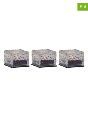 STAR Trading Świece solarne LED (3 szt.) "Icecube" - wys. 5,5 x Ø 7 cm