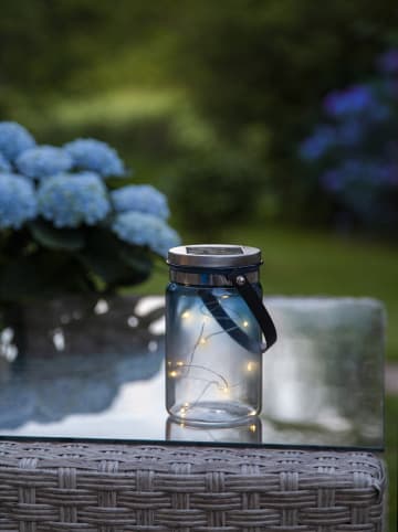 STAR Trading LED-Solar-Dekoobjekt "Tint" in Blau - (H)15 cm