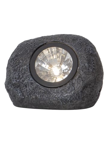 STAR Trading Solarna figurka LED "Rocky" w kolorze szarym - wys. 8 cm