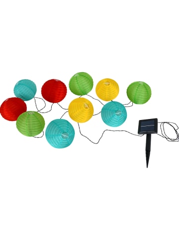 näve LED-Solar-Girlande "Japanballon" in Bunt - (L)300 cm