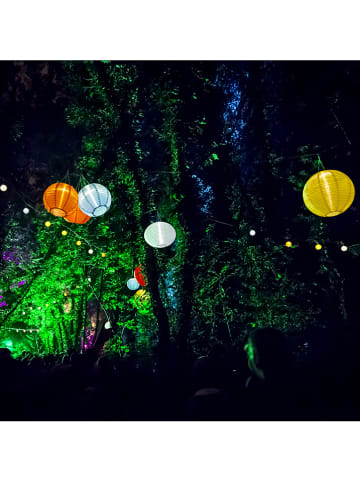näve LED-Solar-Girlande "Japanballon" in Bunt - (L)300 cm