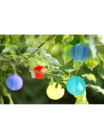 näve LED-Solar-Girlande "Japanballon" in Bunt - (L)300 cm