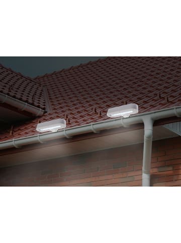 näve Lampy solarne LED (2 szt.) na rynnę dachową - 20 x 9,8 x 7 cm
