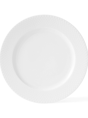 LYNGBY Talerz obiadowy "Rhombe" w kolorze białym - Ø 27 cm