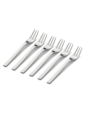 WMF 6er-Set: Edelstahl-Kuchengabeln ''Nuova 233'' - (L)16 cm