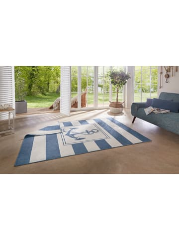 Hanse Home Indoor-/ Outdoor-Teppich "Gandara" in Blau/ Creme