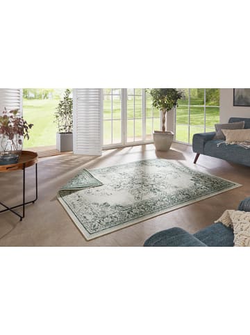 NORTHRUGS Indoor-/ Outdoor-Teppich "Borbon" in Grün/ Creme