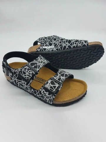 Birkenstock Sandalen "Milano" zwart/grijs - wijdte S