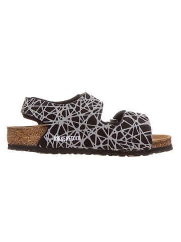 Birkenstock Sandalen "Milano" in Schwarz/ Grau - Weite S