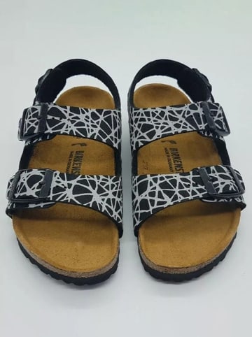 Birkenstock Sandalen "Milano" zwart/grijs - wijdte S