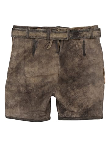 Isartrachten Leren broek bruin