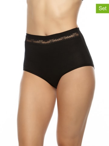 COTONELLA 2er-Set: Slips in Schwarz