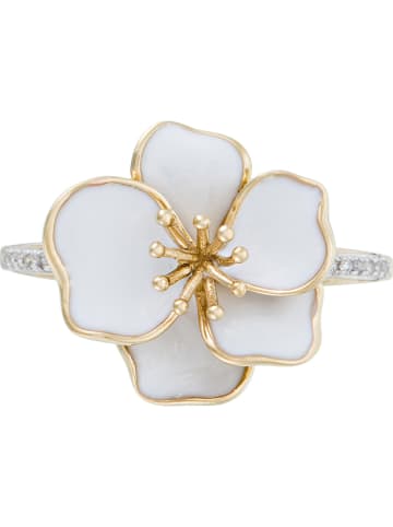 LA MAISON DE LA JOAILLERIE Złoty pierścionek "Orchidée" z diamentami