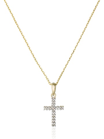 LE DIAMANTAIRE Gold-Anhänger "Croix du bonheur" mit Diamanten