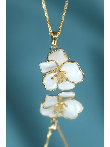 DIAMANTA Złota zawieszka "Orchidée"