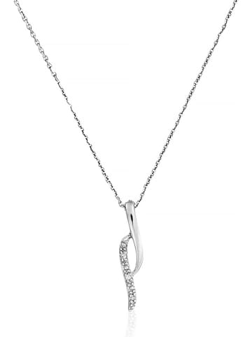 DIAMANTA Witgouden hanger "Life" met diamanten