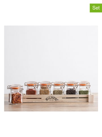 Kilner 6-delige set: kruidenpotjes transparant - 6x 70 ml