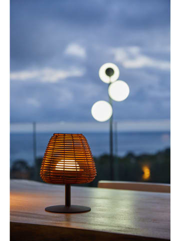 lumisky Zewnętrzna lampa LED w kolorze jasnobrązowo-czarnym - wys. 25 x Ø 19 cm