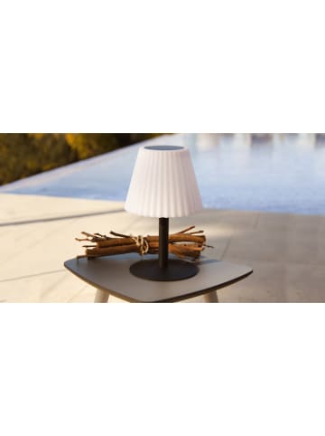 lumisky Solarna lampa LED "Lady Spike" w kolorze biało-czarnym - wys. 62 x Ø 20 cm