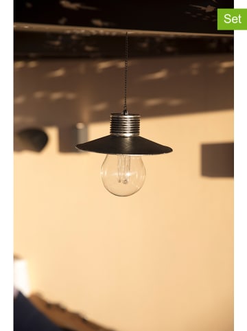lumisky Lampy solarne LED (2 szt.) "Cover" w kolorze srebrnym - Ø 21 cm