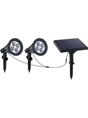 lumisky LED-Solar-Gartenstecker "Spiky" in Schwarz - (H)34 cm