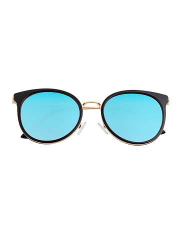 Bertha Damen-Sonnenbrille "Brielle" in Schwarz-Gold/ Blau