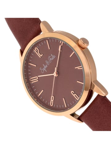 Sophie & Freda Quarzuhr "Vancouver" in Braun/ Gold