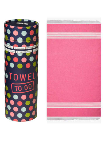 Towel to Go Strandtuch in Rosa - (L)180 x (B)100 cm