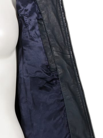 7eleven Skórzana kurtka "Sevana" w kolorze granatowym