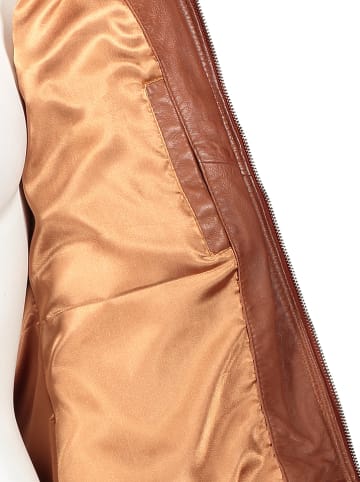 7eleven Lederjacke "Zebo" in Hellbraun