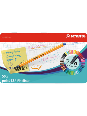 STABILO Fineliner "STABILO point 88-50" - 50 Stück