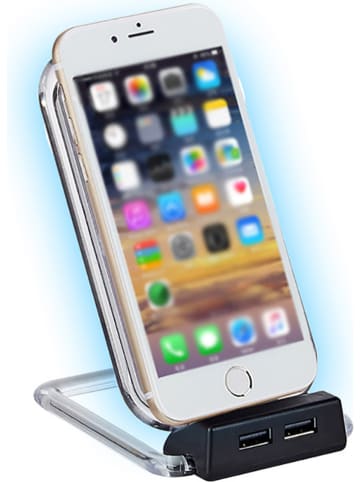 SmartCase Qi-Induktions-Ladestation in Schwarz/ Transparent