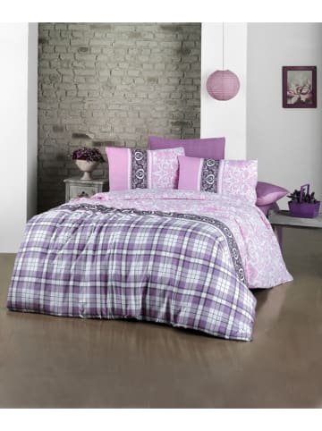 Colorful Cotton Beddengoedset "Tina" paars/lichtroze