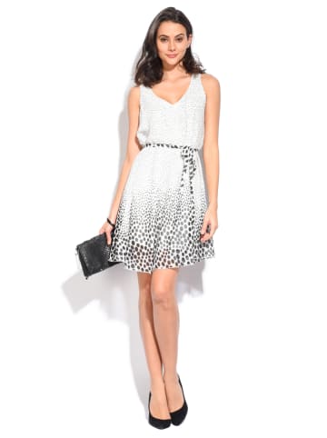 ASSUILI Kleid "Fanie" in Weiß/ Schwarz
