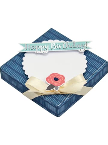 folia PAPER Bastelset "Party-Explosionsbox" in Blau/ Creme
