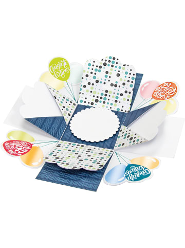 folia PAPER Bastelset "Party-Explosionsbox" in Blau/ Creme